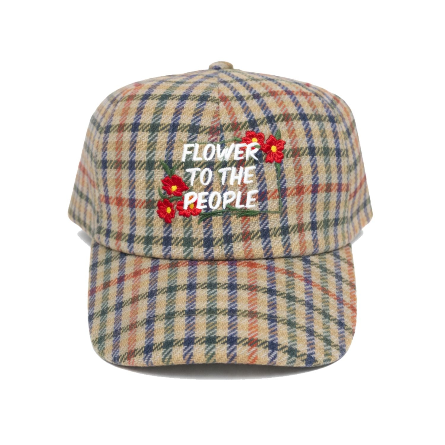 Flower Plaid Cap