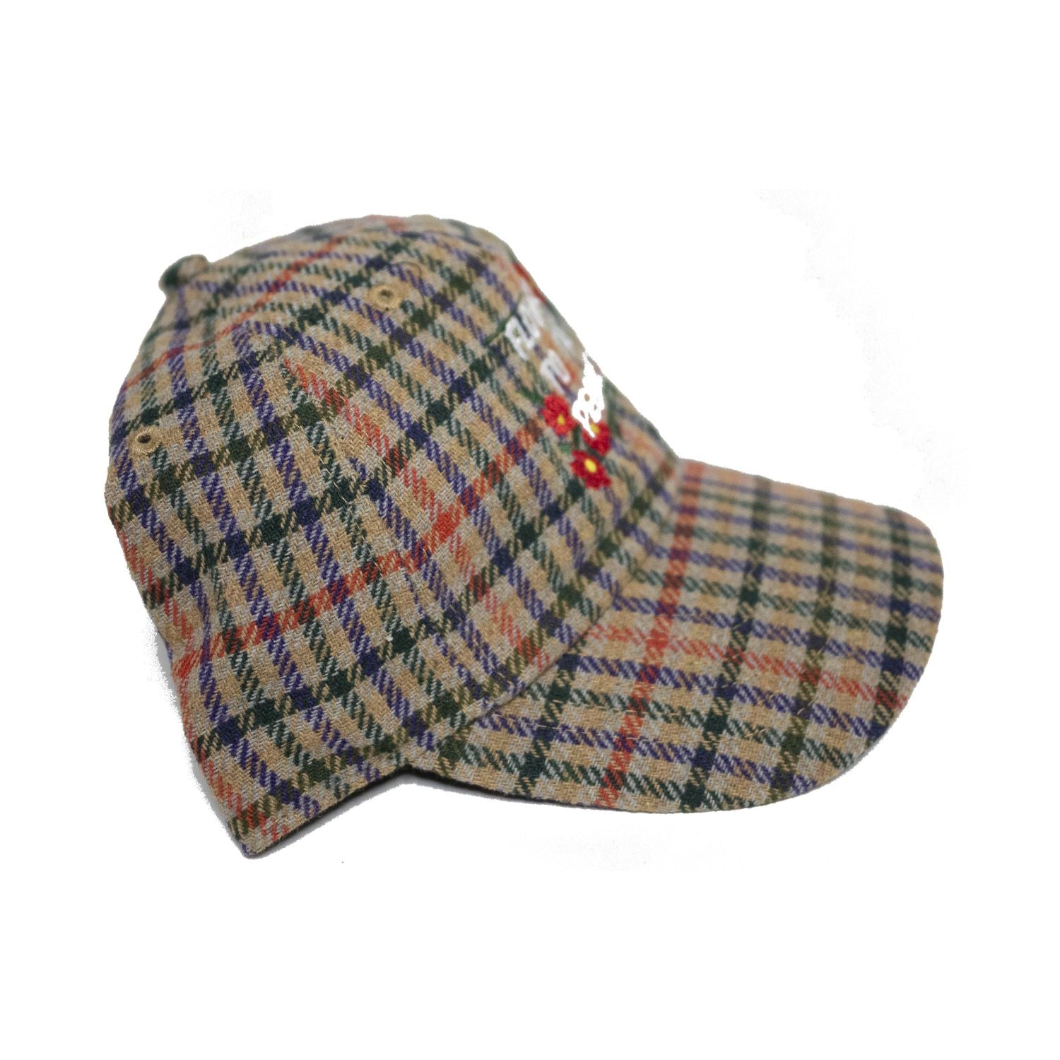Flower Plaid Cap