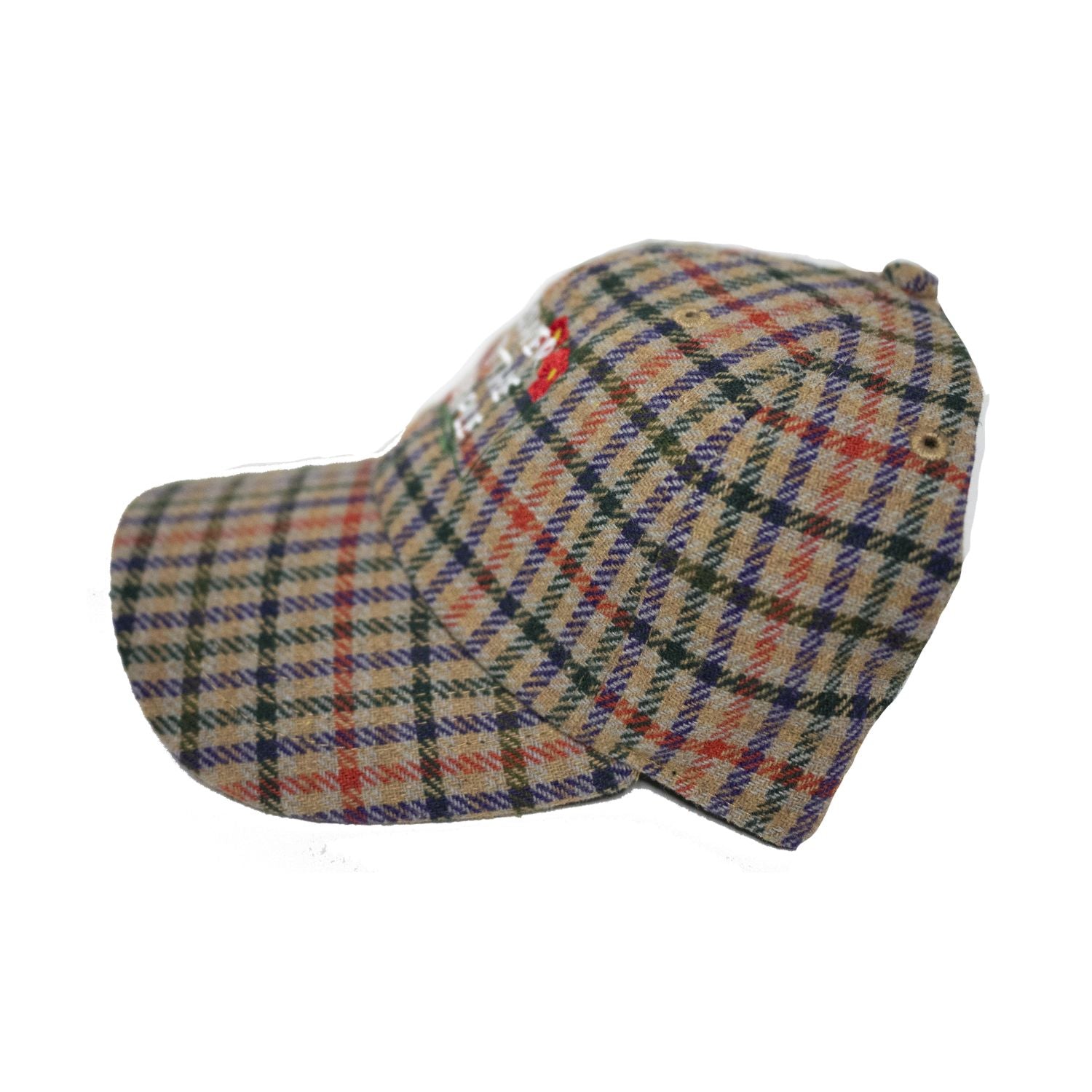 Flower Plaid Cap