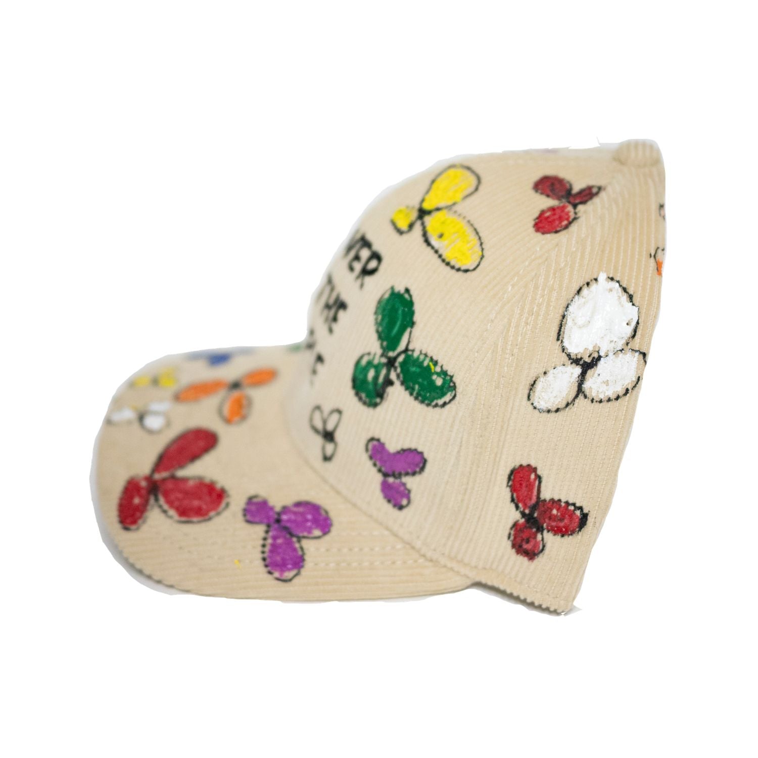 Flower to the People Embroidered Cap – Beige