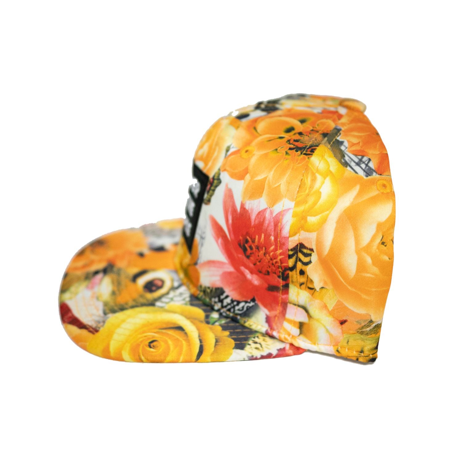 Flower to the People Floral Snapback Cap – Yellow/Orange
