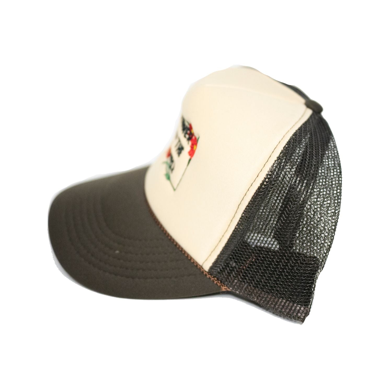 Flower to the People Trucker Cap – White & GREEN