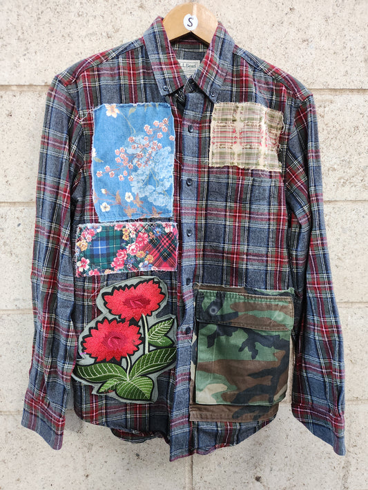 " FLOWER TO THE PEOPLE" 1 OF 1 CUSTOM UPCYCLED SIZE L