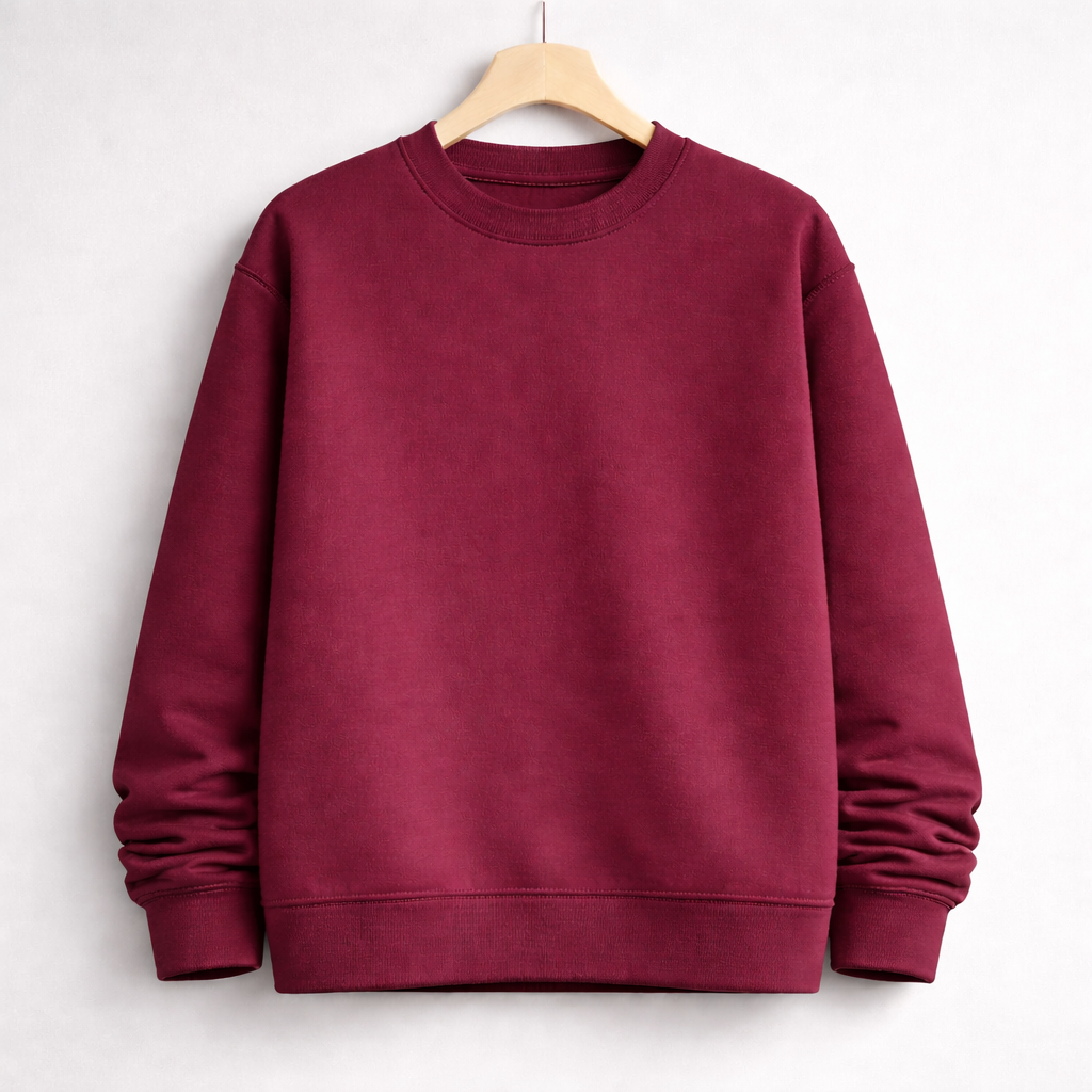 Burgundy Classic Crewneck Sweatshirt