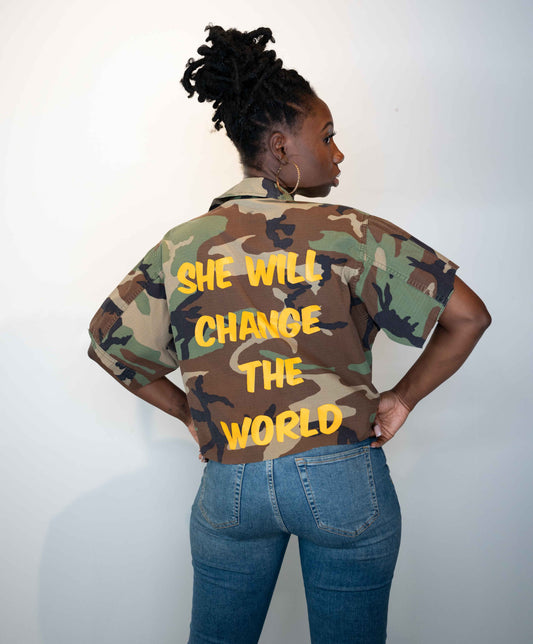 "She will change the world" Crop