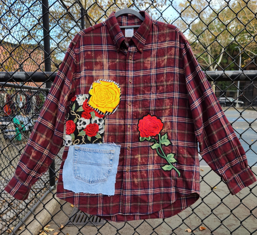 "FLOWER TO THE PEOPLE"  1 of 1  UPCYCLED SIZE LARGE